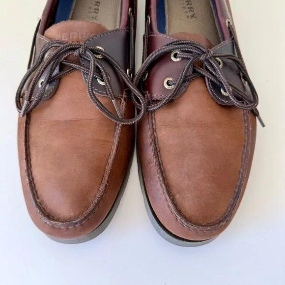 Sperry Top-Sider Mako 2-Eye Canoe Brown Moc Boat Shoes - Men’s Size 13 - Picture 7 of 15
